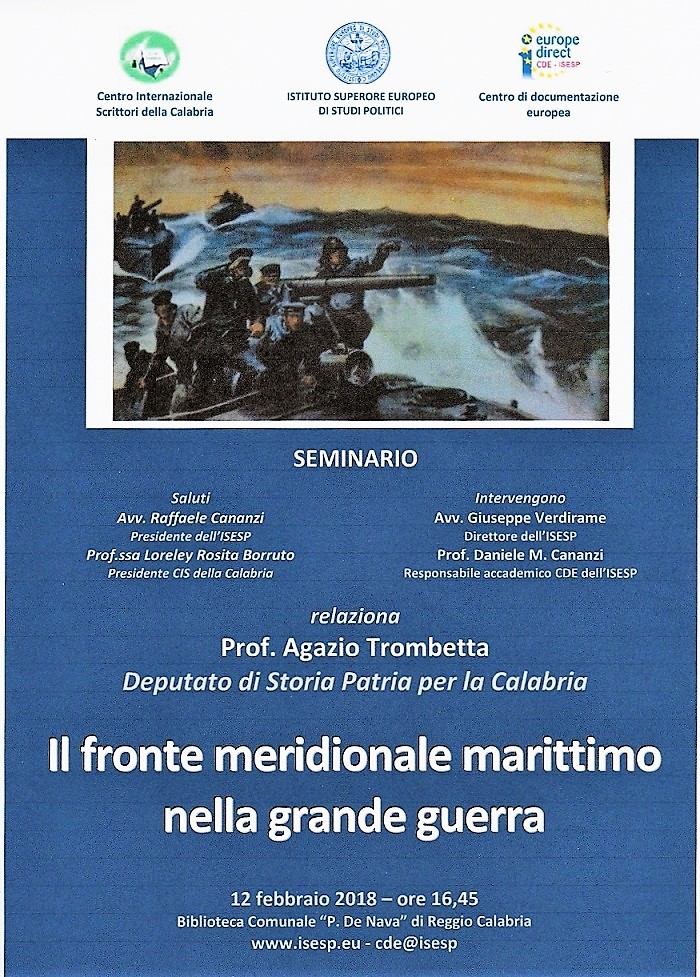 Foto manifesto Il fronte meridionale marittimo nella grande guerra 12 febbraio 2018
