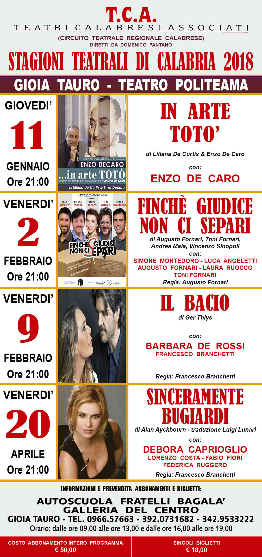 GIOIA TAURO   STAGIONE TEATRALE 2018