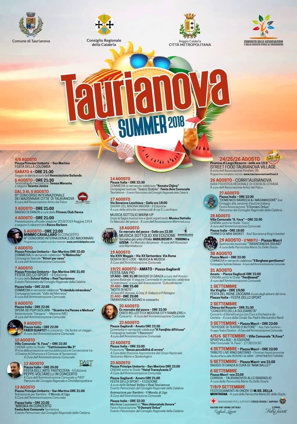 Taurianova Summer 2018 Locandina