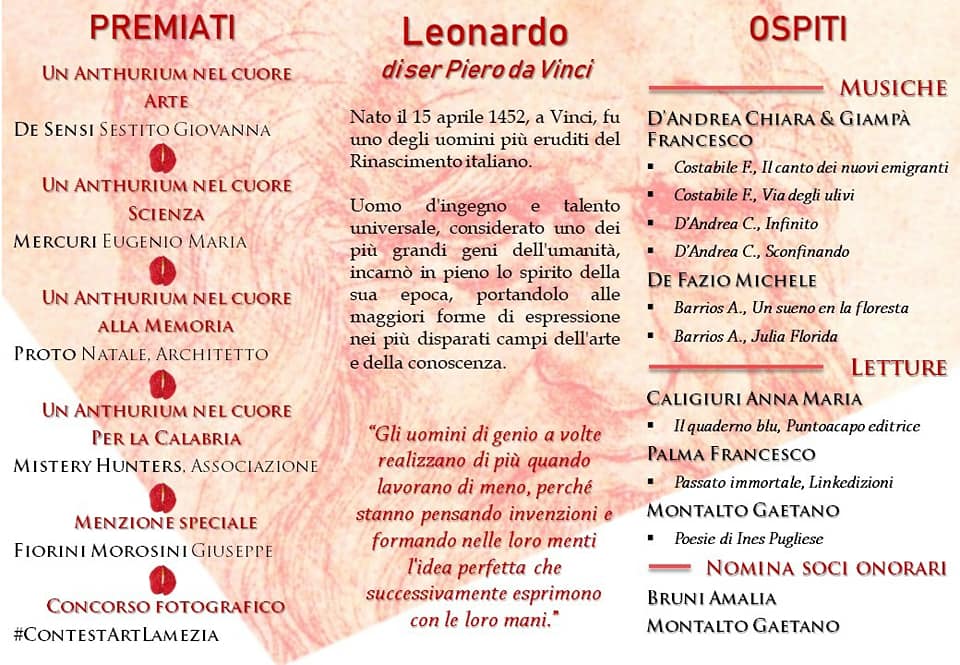 Programma Un Anthurium nel Cuore