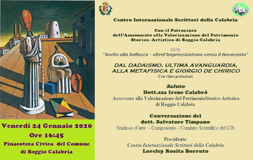 Foto manifesto Dal Dadaismo alla metafisica e Giorgio De Chiricojpg