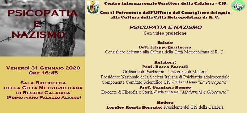 Foto manifesto Psicopatia e nazismo